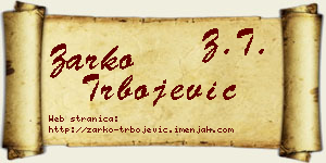 Žarko Trbojević vizit kartica